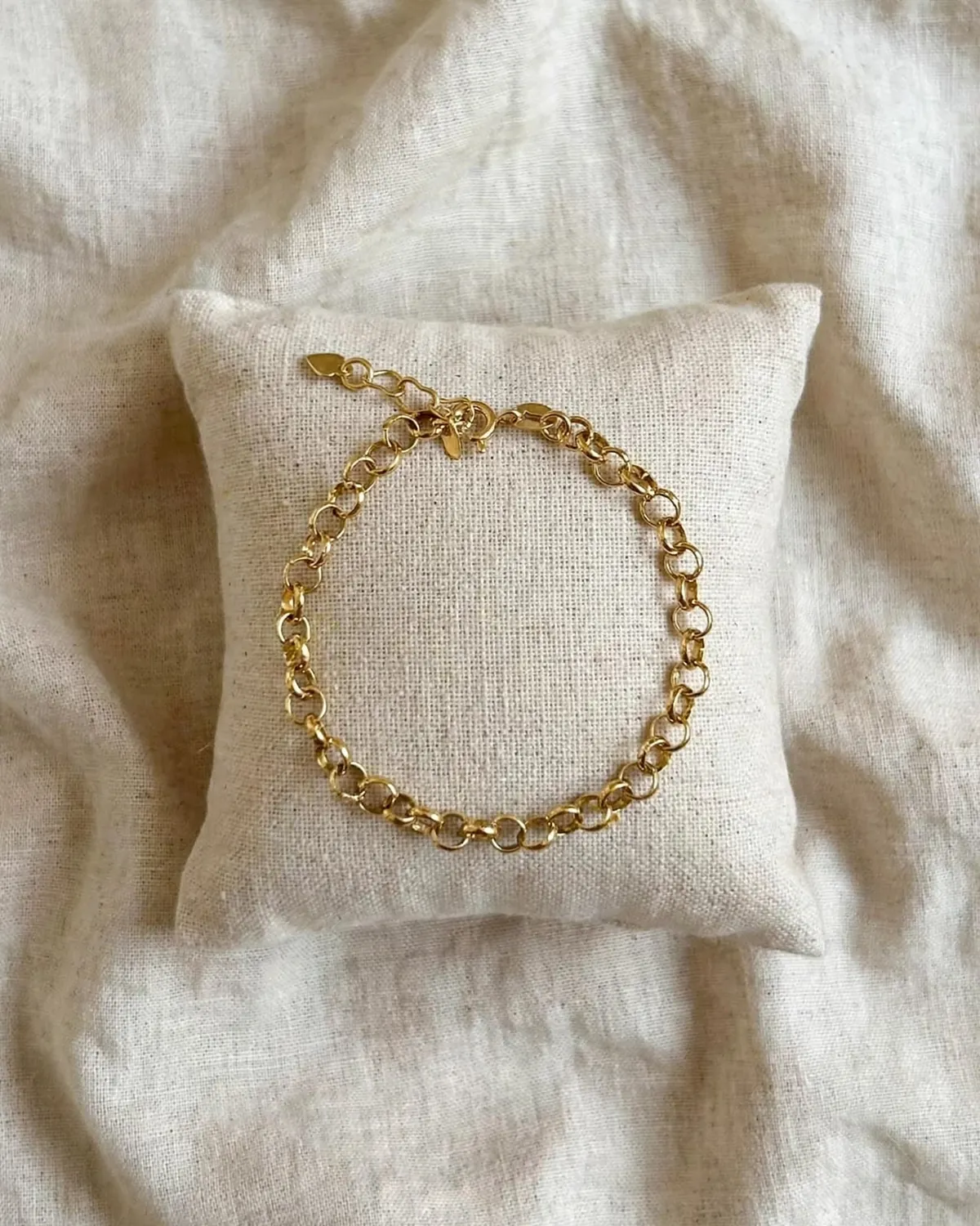 Pulseira Elo Português Redondo — GLANZ Semi Joias